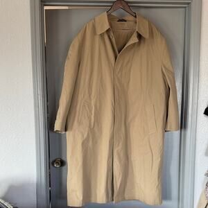 Oleg Cassini Signature Collection Men Khaki All Weather Trench Coat 50 Reg READ